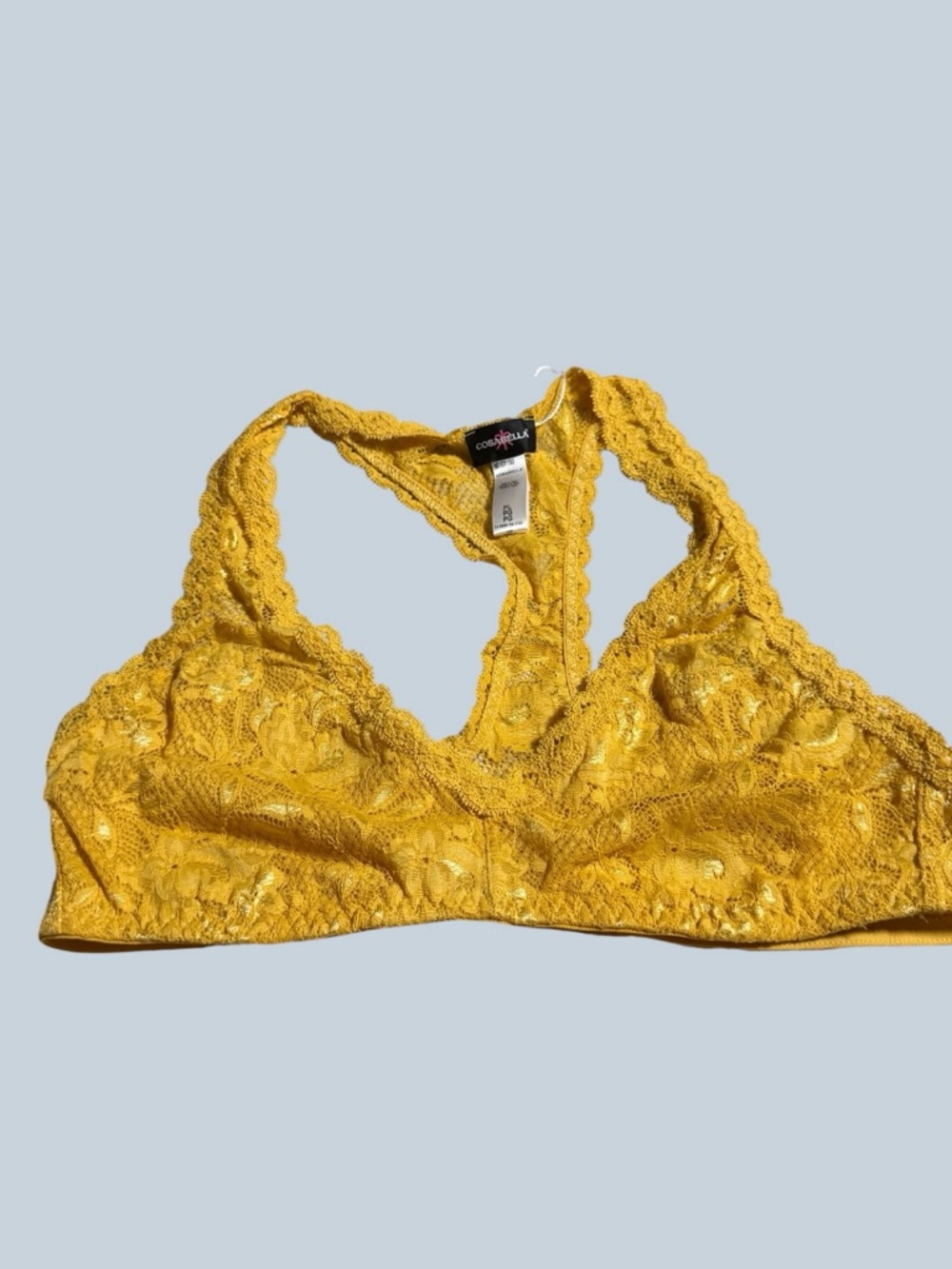 Cosabella Mustard Yellow Serengheti Sun PL Lace Bralette NWT